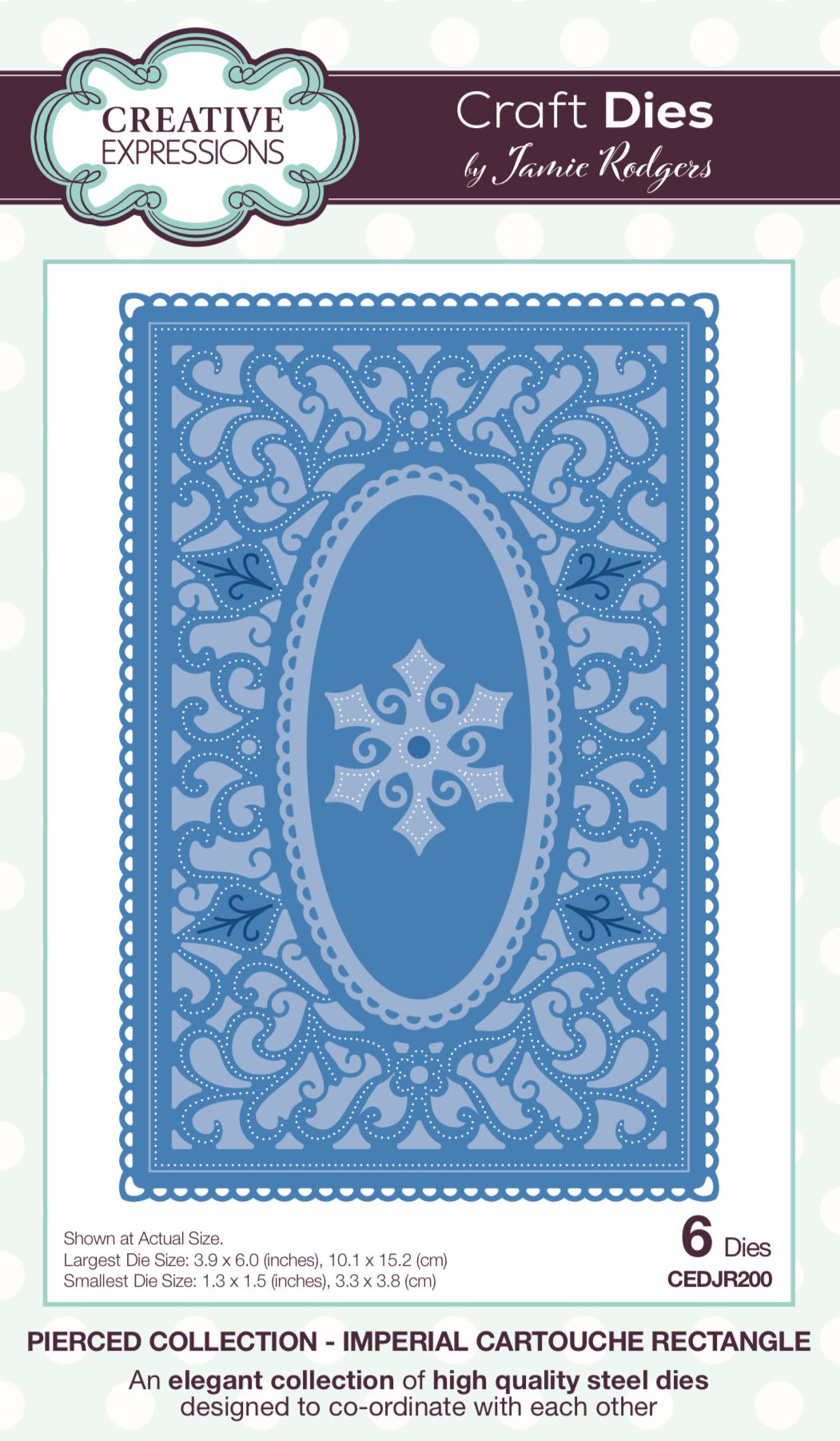 Imperial Cartouche Rectangle Die Set – Pierced Collection By Jamie Rodgers Crafts - Craftmania Stock Photo 1