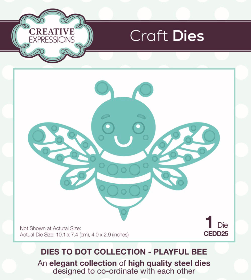 Playful Bee Die - Dies To Dot Collection By Creative Expressions