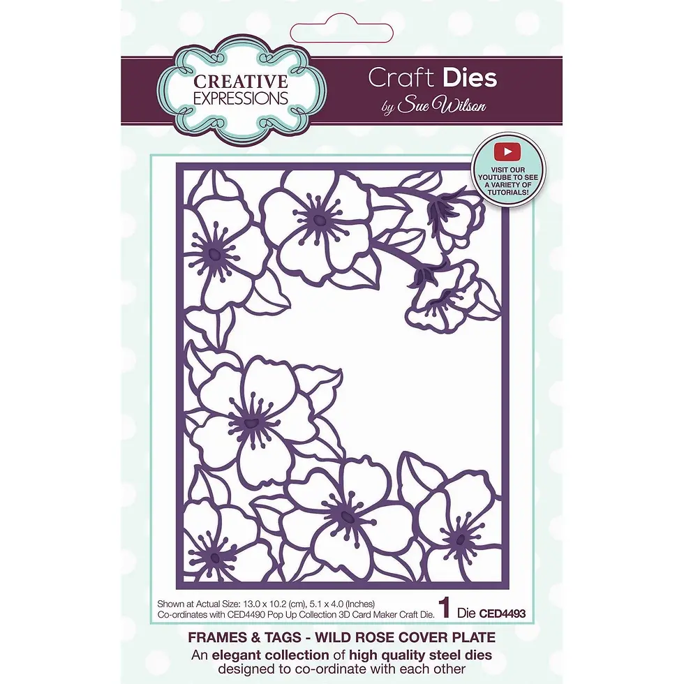 Wild Rose Cover Plate - Frames & Tags Collection By Sue Wilson - Craftmania Stock Photo 1