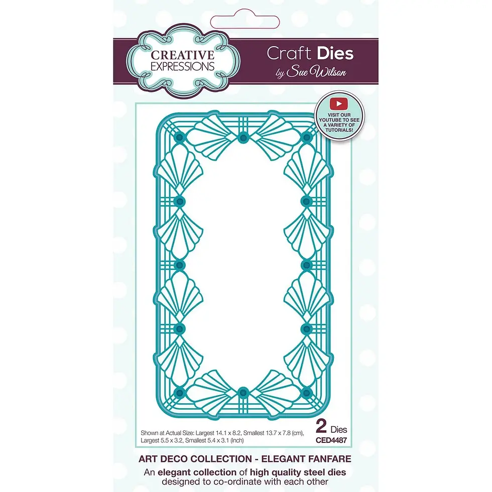 Art Deco Elegant Fanfare - Craft Die By Sue Wilson