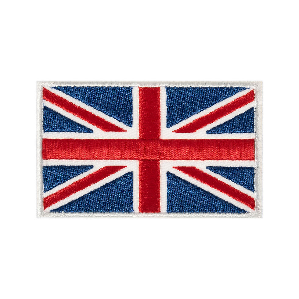 Union Jack Motif – Iron-On, Sew-On or Stick Patch  By Trimits - Craftmania Stock Photo 2