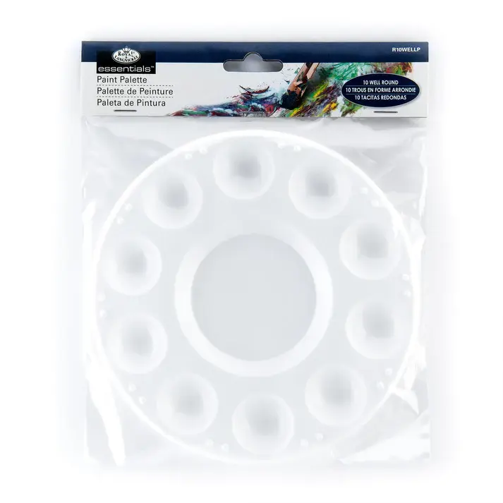 Essentials™ Round Plastic 10-Well Palette By Royal & Langnical - Craftmania Stock Photo 1