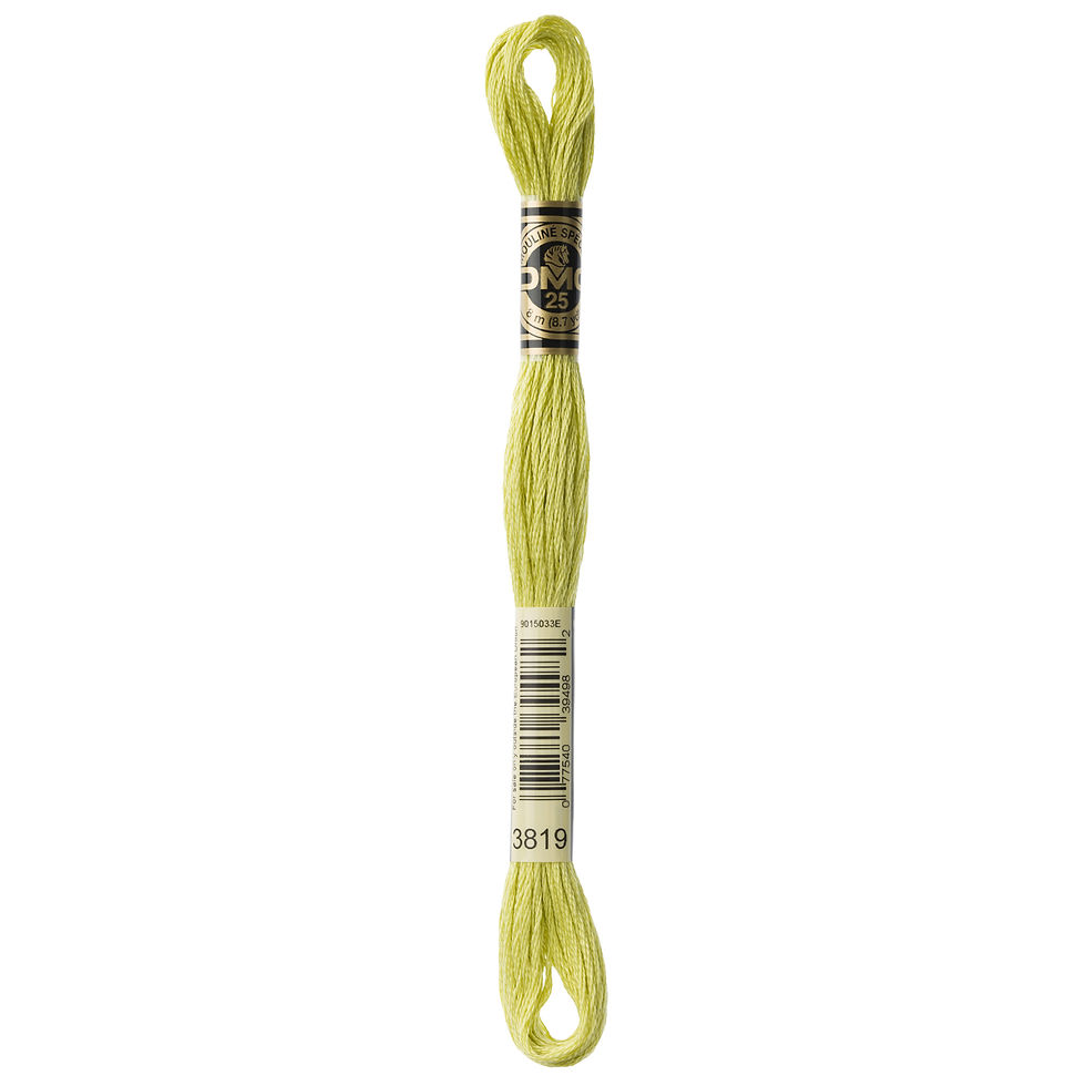 DMC3819 Mouliné Stranded Cotton Embroidery Floss - Craftmania Stock Photo 1