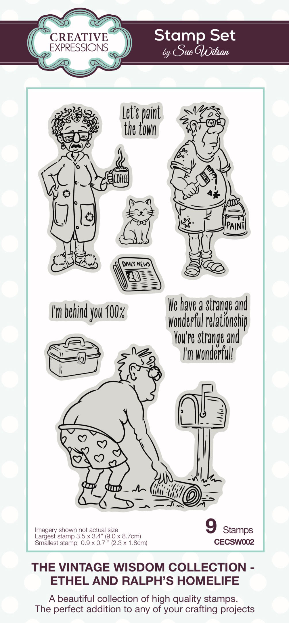 Ethel and Ralph’s Homelife Clear Stamp Set By Sue Wilson