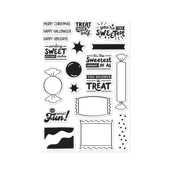 Candy Wrappers Clear Stamp Set By Hero Arts - Craftmania Stock Photo 1