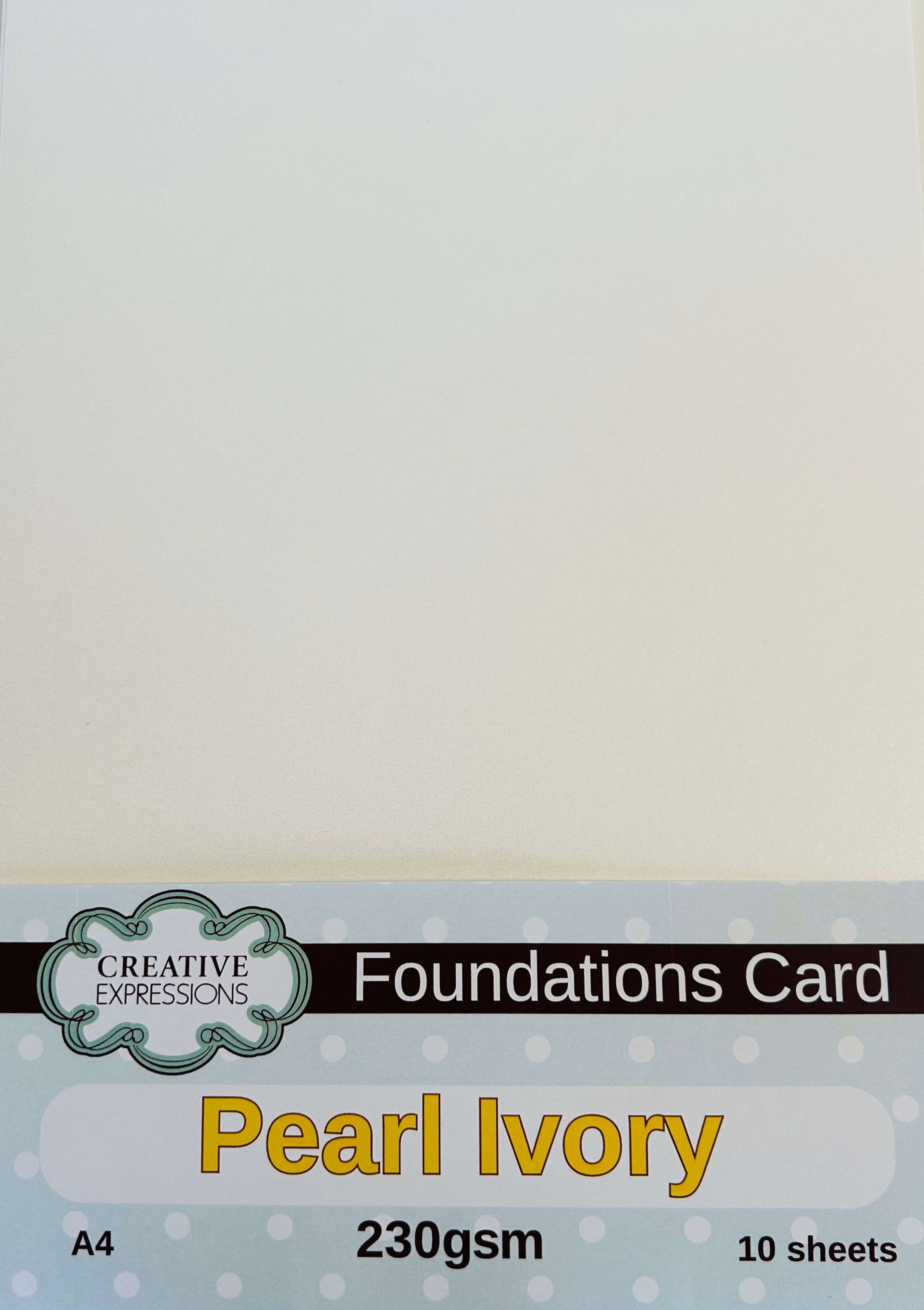 Pearl Ivory Foundations Card 230gsm A4 10 Sheets by Creative Expressions