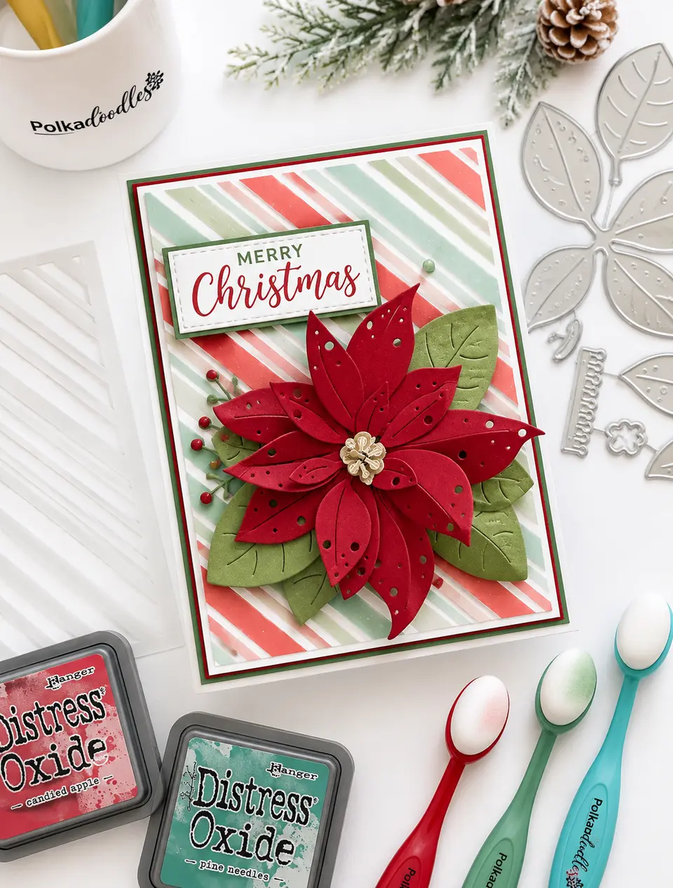 Thumbnail: Sweet Poinsettia Flower Craft Cutting Dies By Polkadoodles