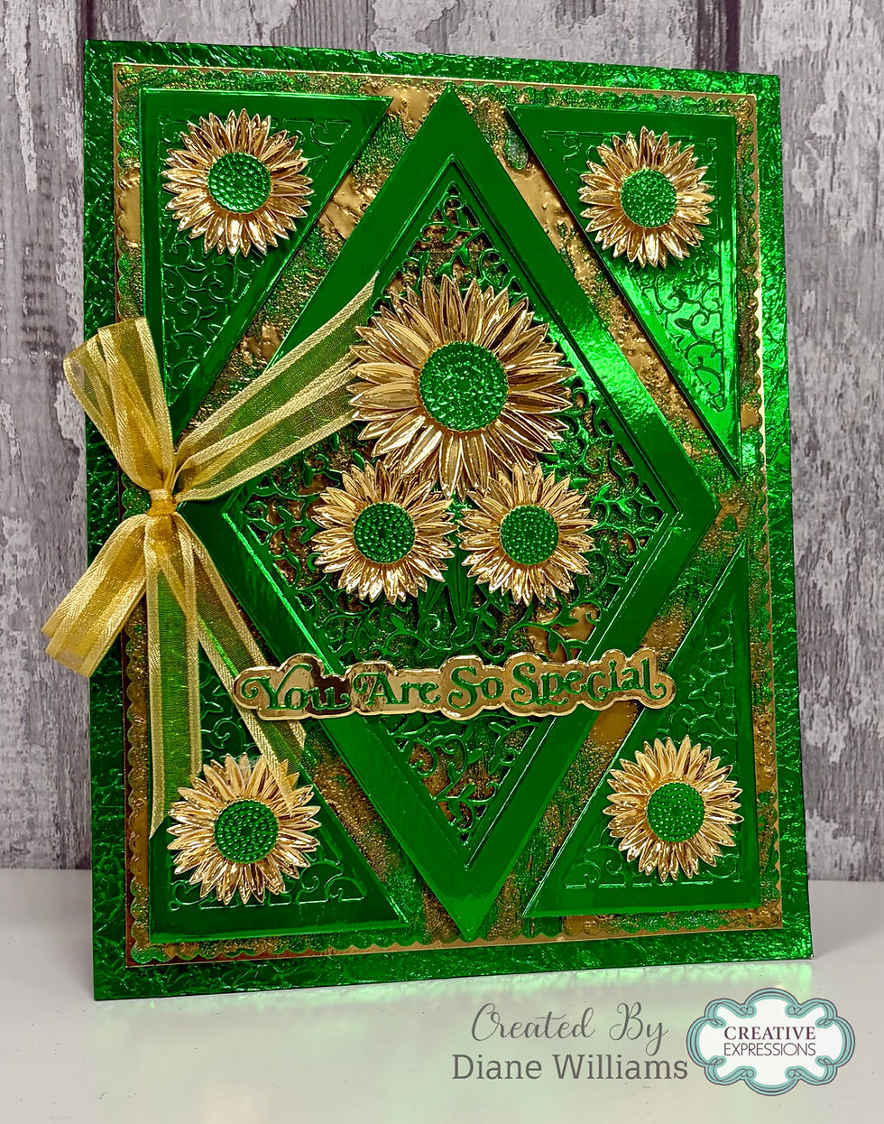 Thumbnail: Sunflower Diamonds Die Set - The Diamond Collection By Jamie Rodgers Crafts - Craftmania Stock Photo 3