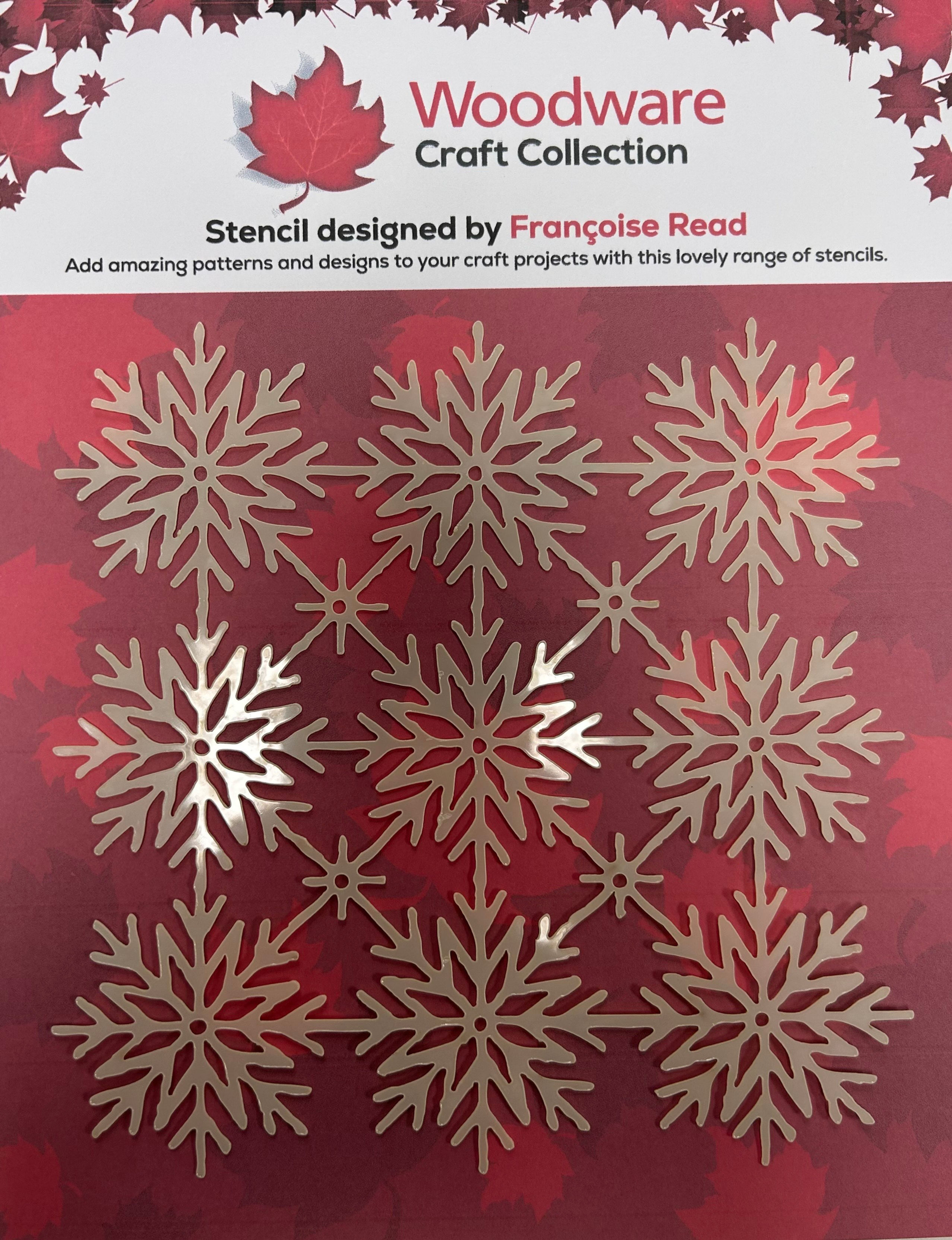 Woodware 6 x 6" Snowflake Trellis Stencil by Françoise Read