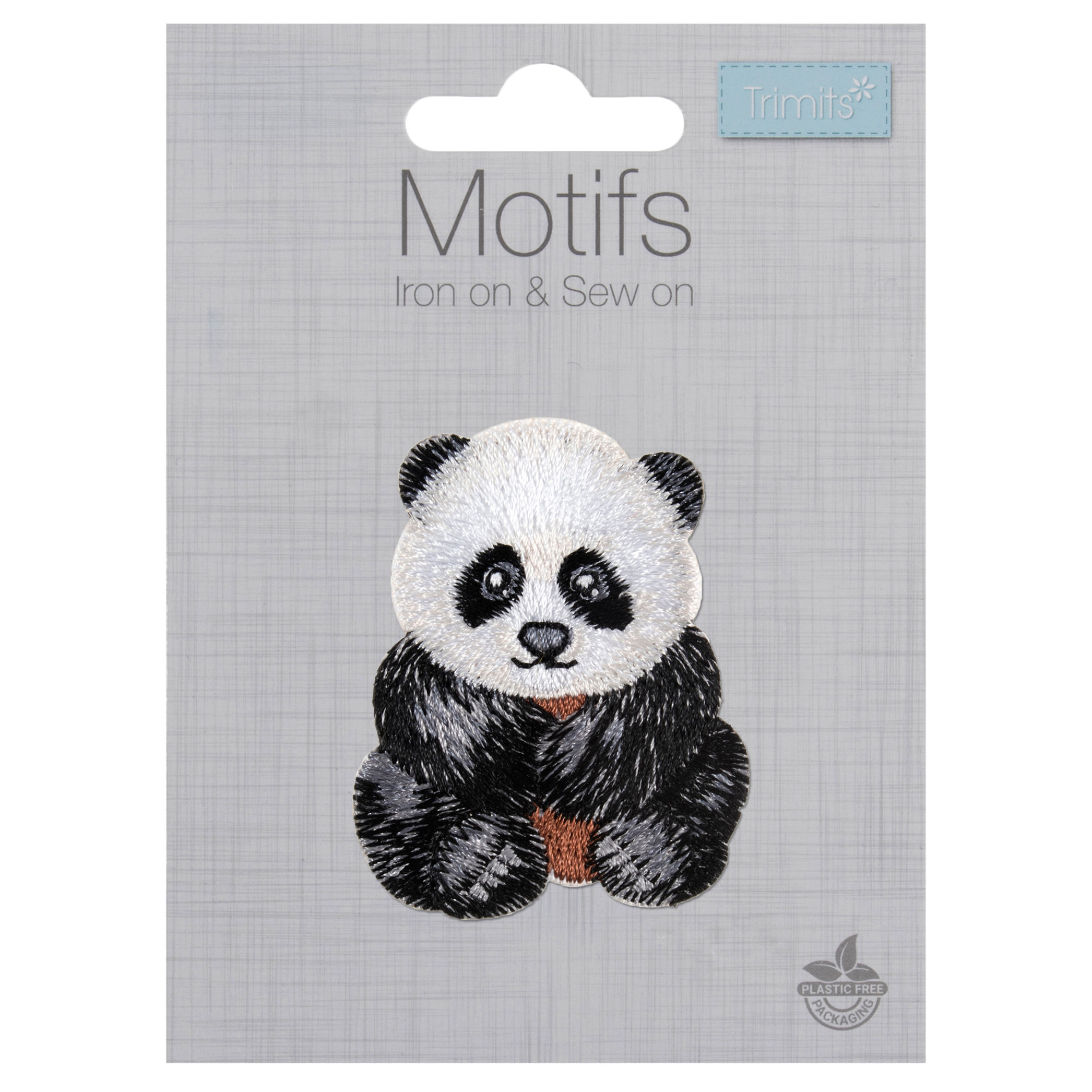 Panda Motif – Iron-On, Sew-On or Stick Patch By Trimits - Craftmania Stock Photo 1