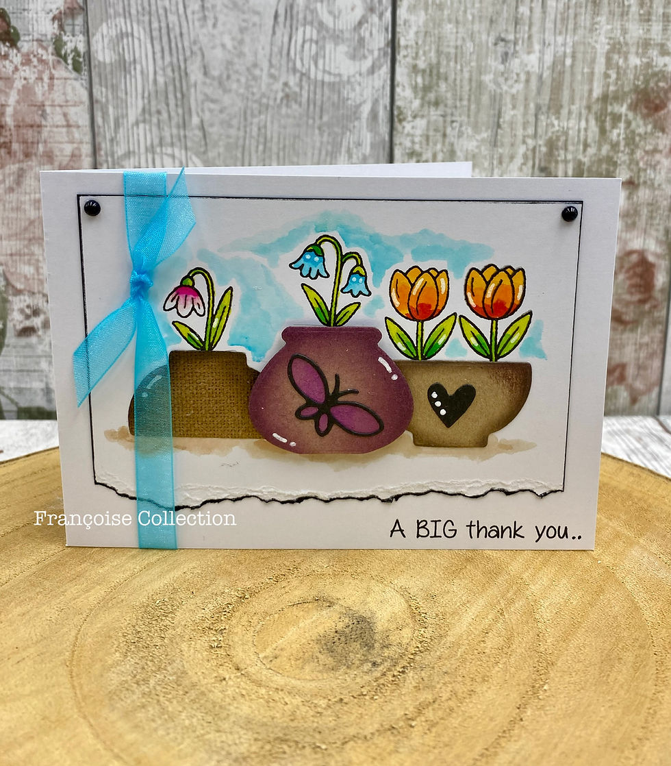 Garden Pots - Craft Dies by Françoise Read For Woodware - Craftmania Stock Photo 2