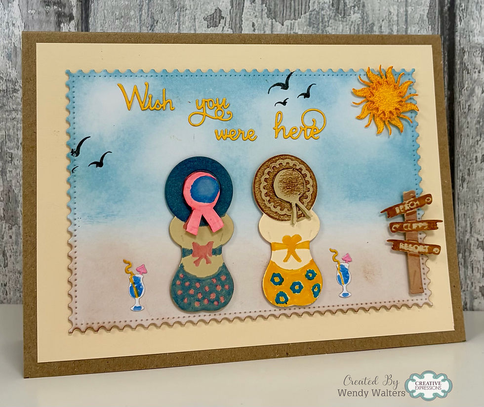 Thumbnail: A Day At The Beach A5 Clear Stamp Set By Sue Wilson