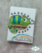 Thumbnail: Woodware Carlos Chameleon A6 Clear Stamp Set by Françoise Read