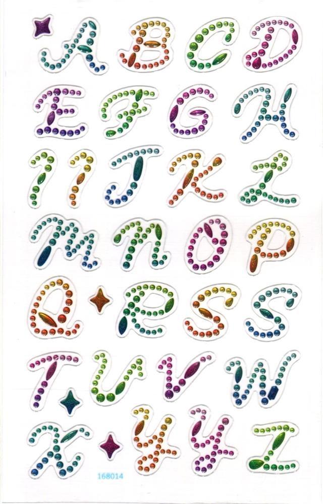 Upper Case Crystal Alphabet Stickers by Habico - Craftmania Stock Photo 1