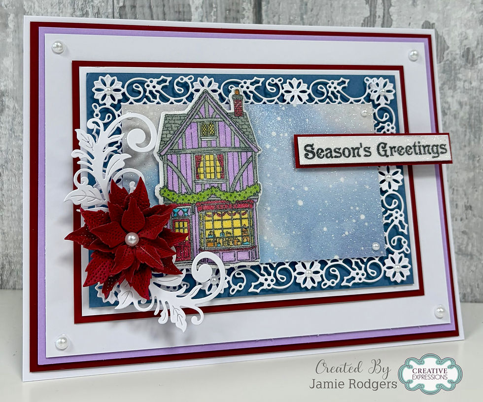 Thumbnail: Holly Snowflake Rectangles Die Set – Mats & Layers Collection By Jamie Rodgers