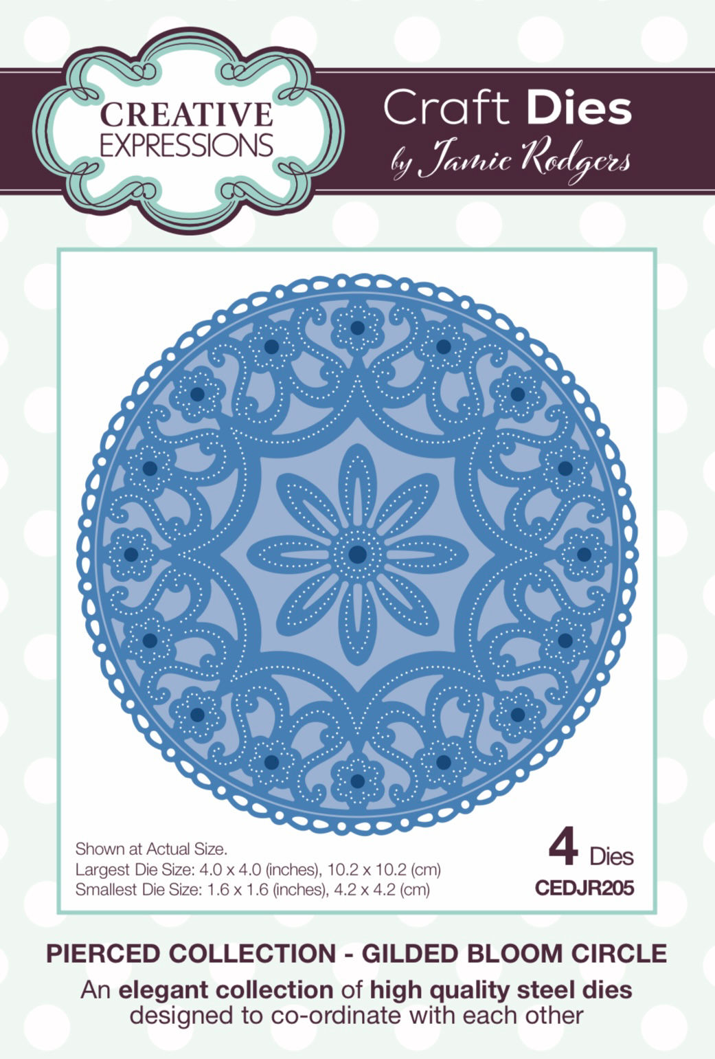 Gilded Bloom Circle Die Set – Pierced Collection By Jamie Rodgers Crafts - Creative Expressions - Craftmania Stock Photo 1