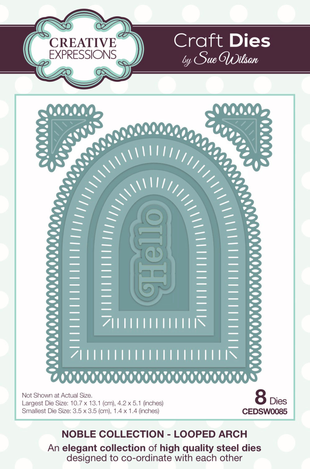 Looped Arch Craft Die – Noble Collection By Sue Wilson - Creative Expressions - Craftmania Stock Photo 1