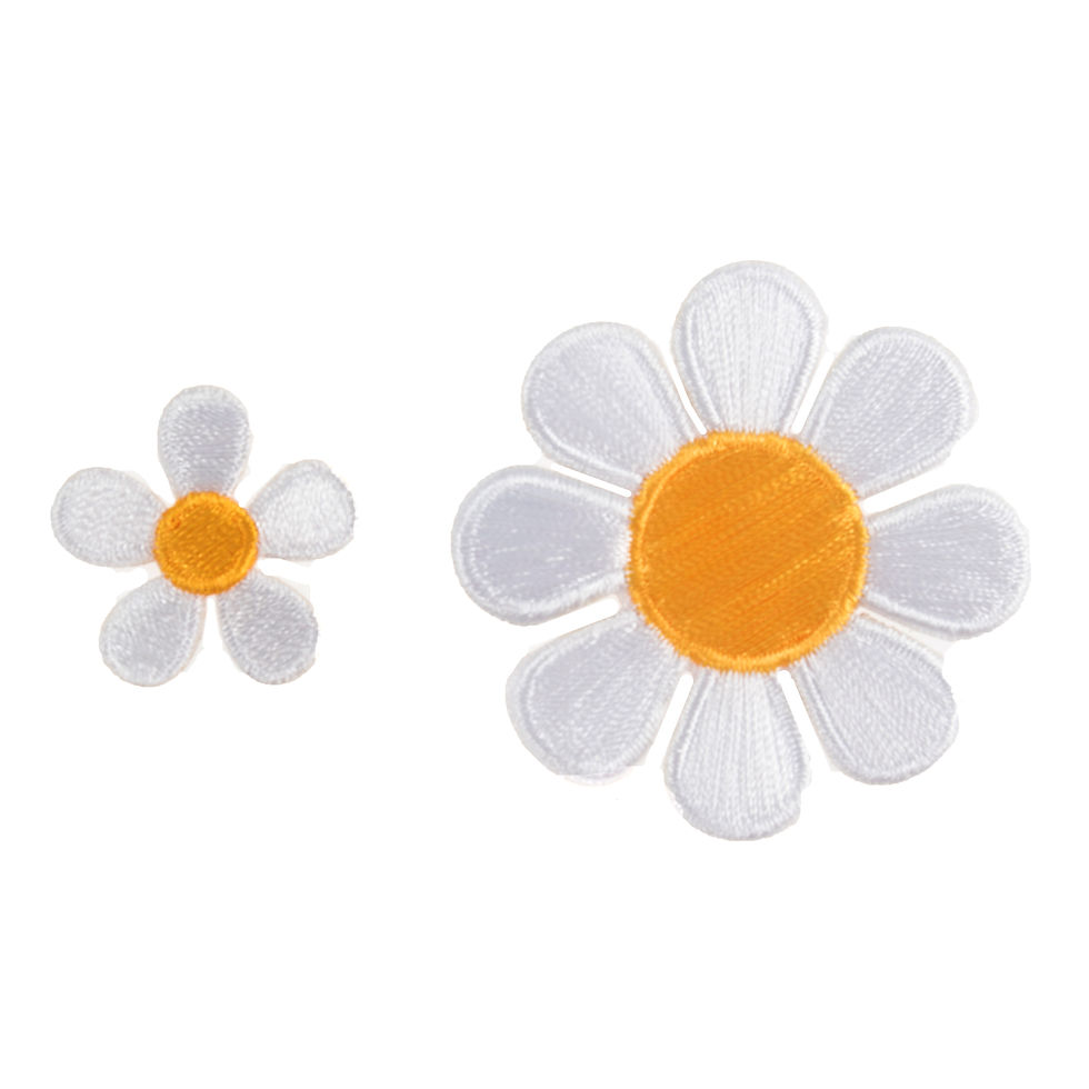 Thumbnail: White Daisies Motif – Iron-On, Sew-On or Stick Patch By Trimits - Craftmania Stock Photo 2