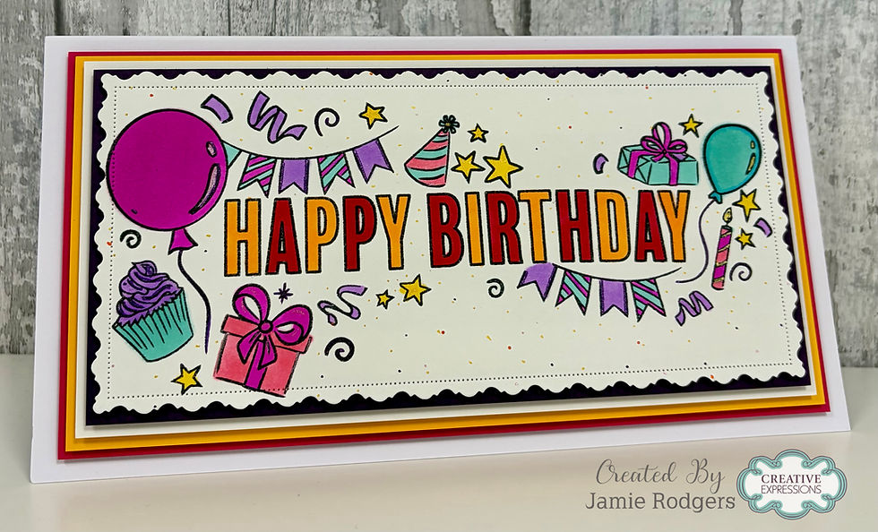 Thumbnail: Birthday Celebration DL Clear Stamp By Creative Expressions