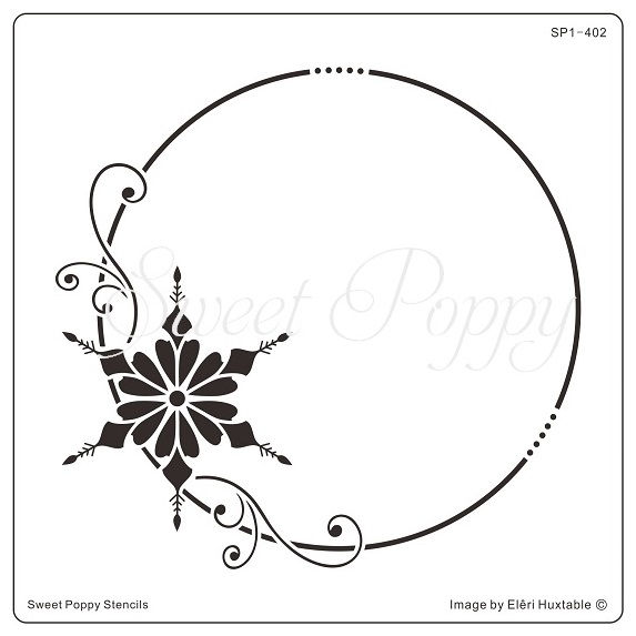 Single Snowflake Circle Stencil By Sweet Poppy - Craftmania Stock Photo 1