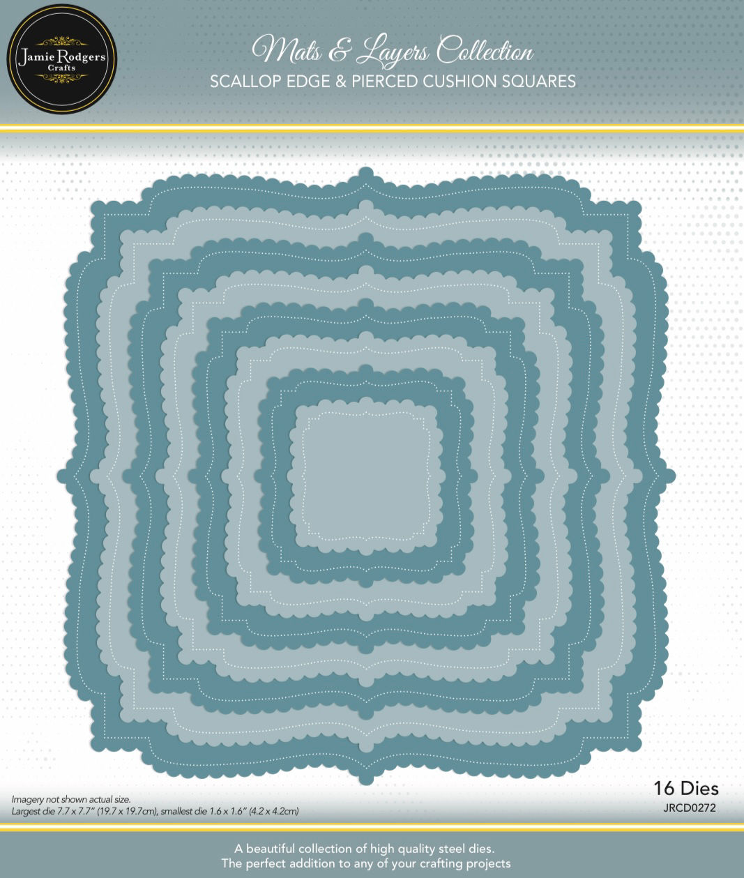 Scallop Edge & Pierced Cushion Squares Die Set – Mats & Layers Collection