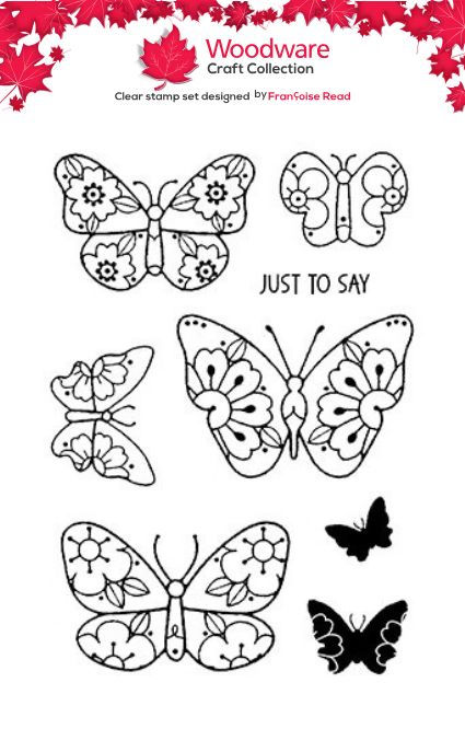 Woodware Butterfly Blooms A6 Clear Stamp Set By Françoise Read