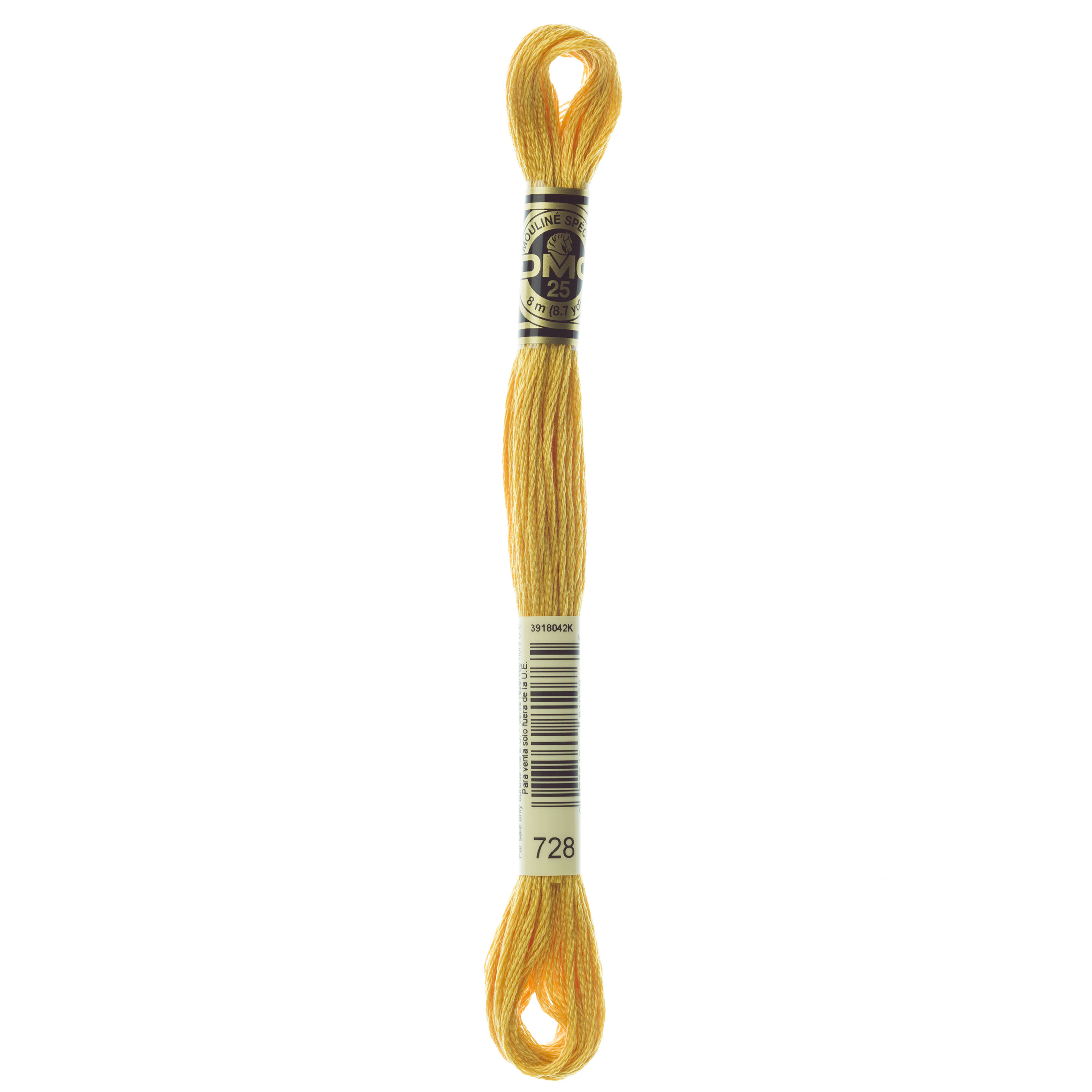 DMC728 Mouliné Stranded Cotton Embroidery Floss - Craftmania Stock Photo 1