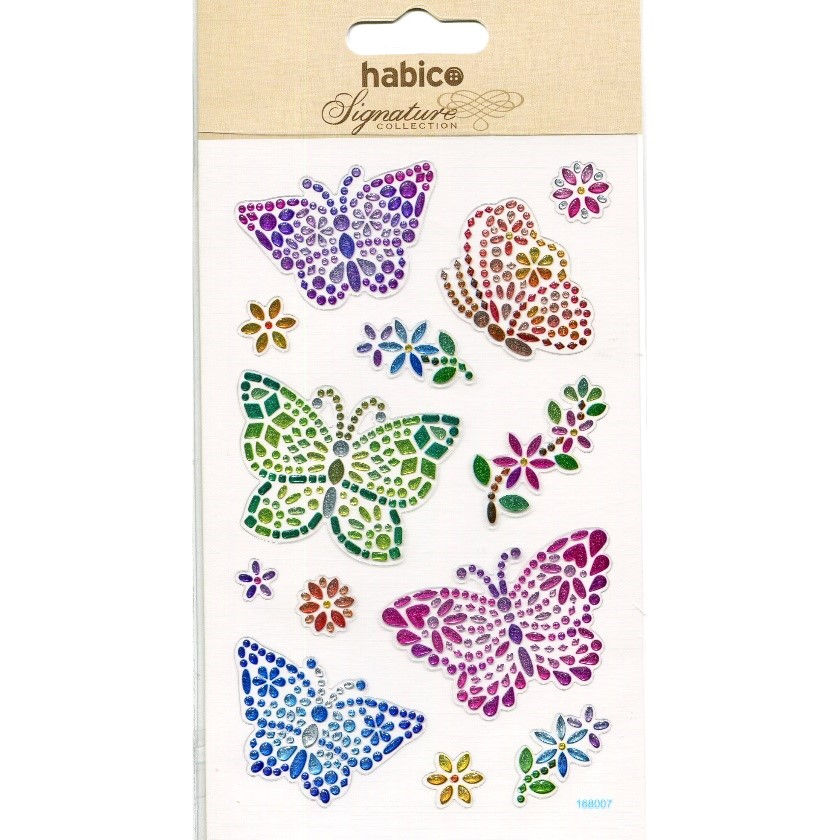 Crystal Butterfly Stickers by Habico - Craftmania Stock Photo 1