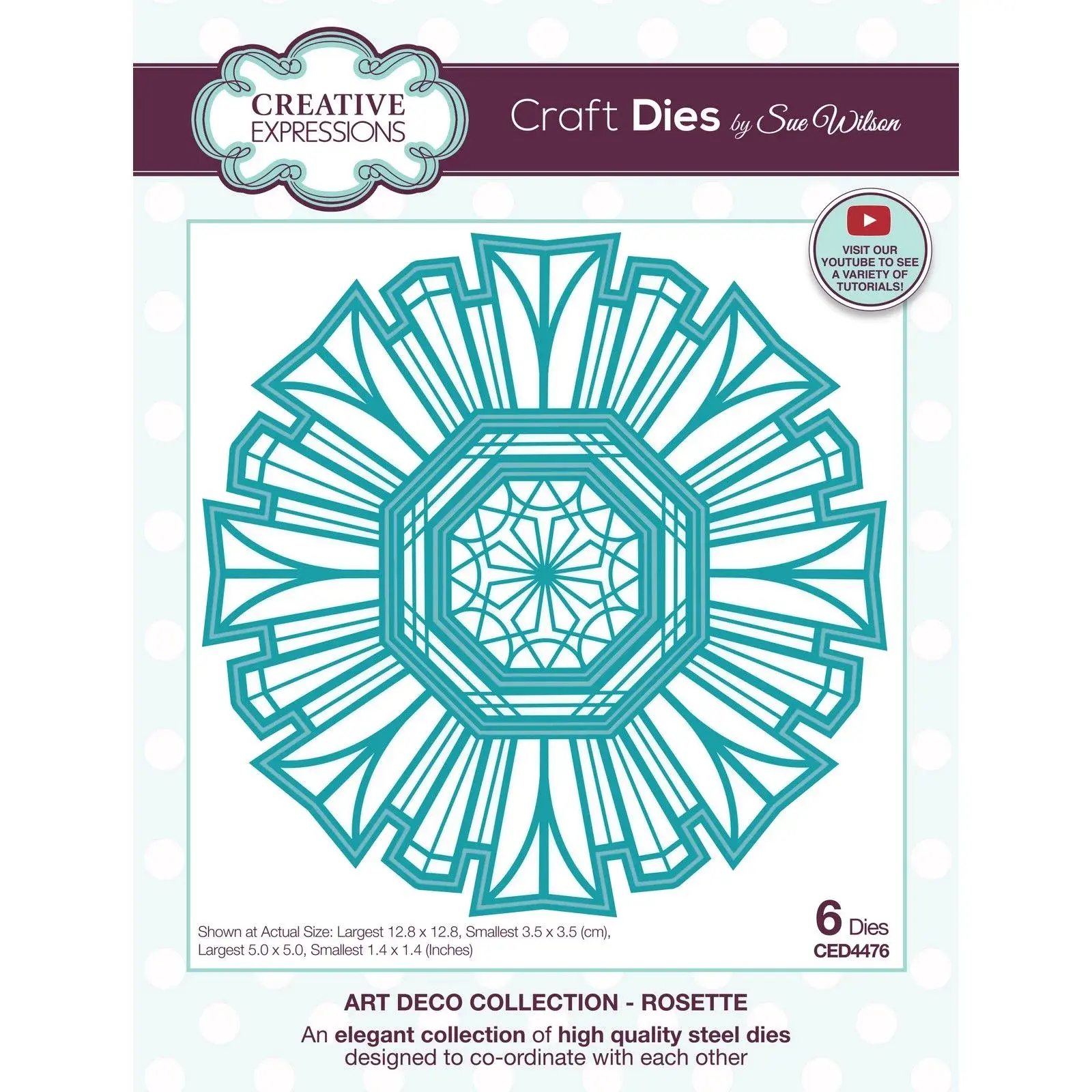 Rosette - Craft Die - Art Deco Collection By Sue Wilson