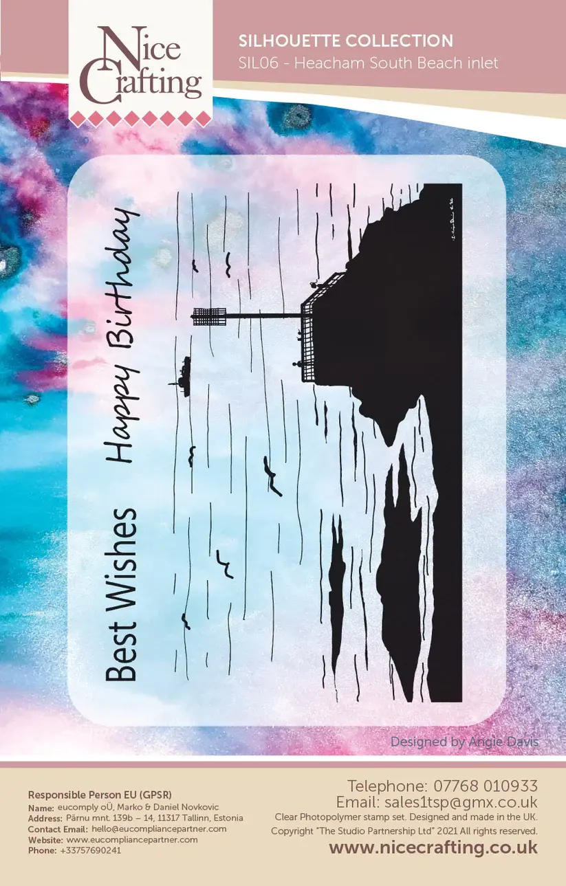 Heacham South Beach Inlet - A6 Clear Stamp Set By Angie Davis for Nice Crafting - Craftmania Stock Photo 1