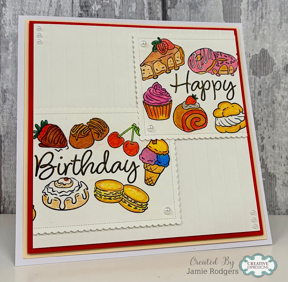 Thumbnail: Birthday Treats - DL Clear Stamp By Creative Expressions - Craftmania Stock Photo 4