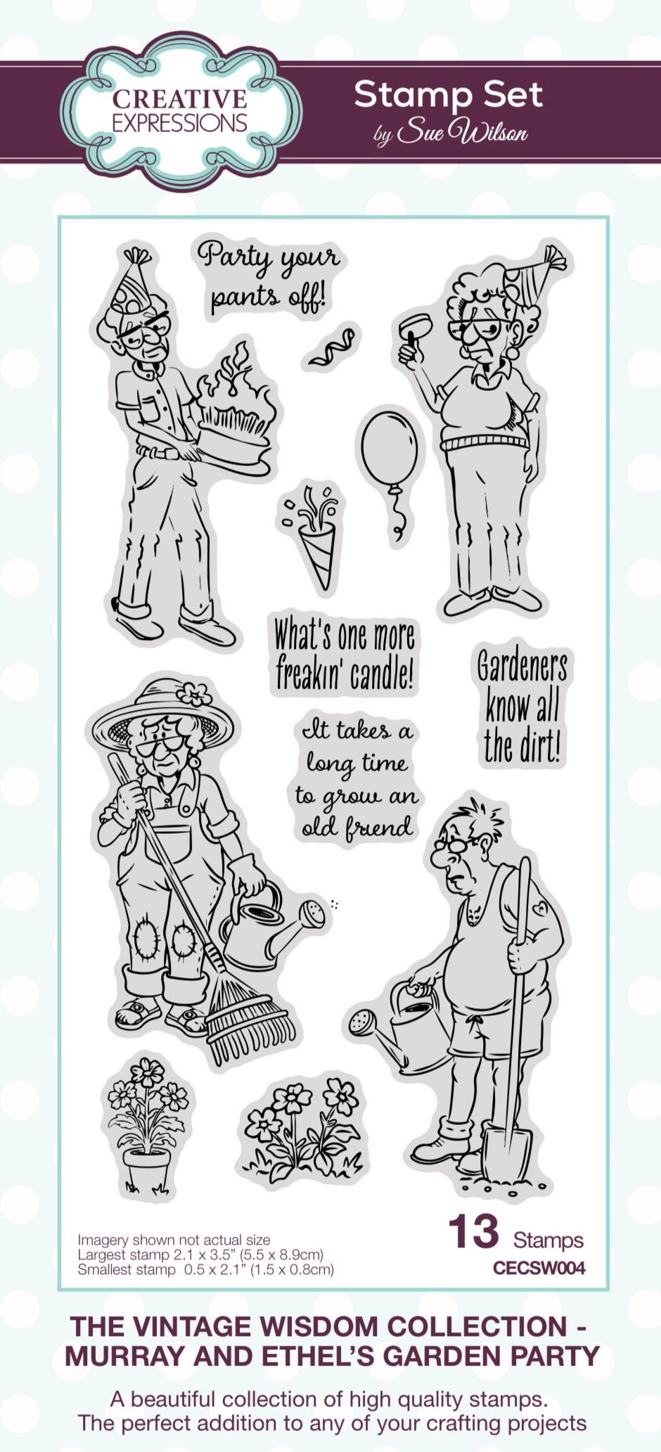 Murray and Ethel’s Garden Party Clear Stamp Set By Sue Wilson