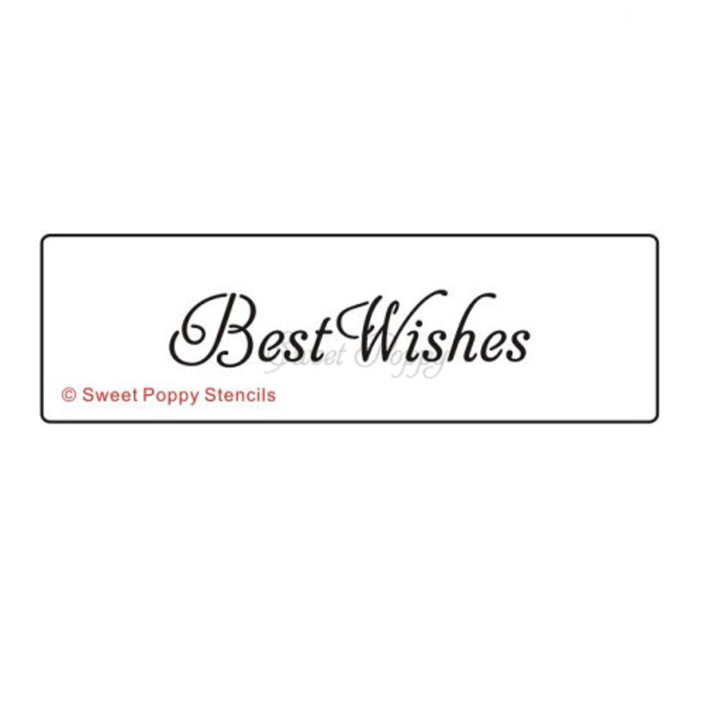 Best Wishes Stencil By Sweet Poppy - Craftmania Stock Photo 1