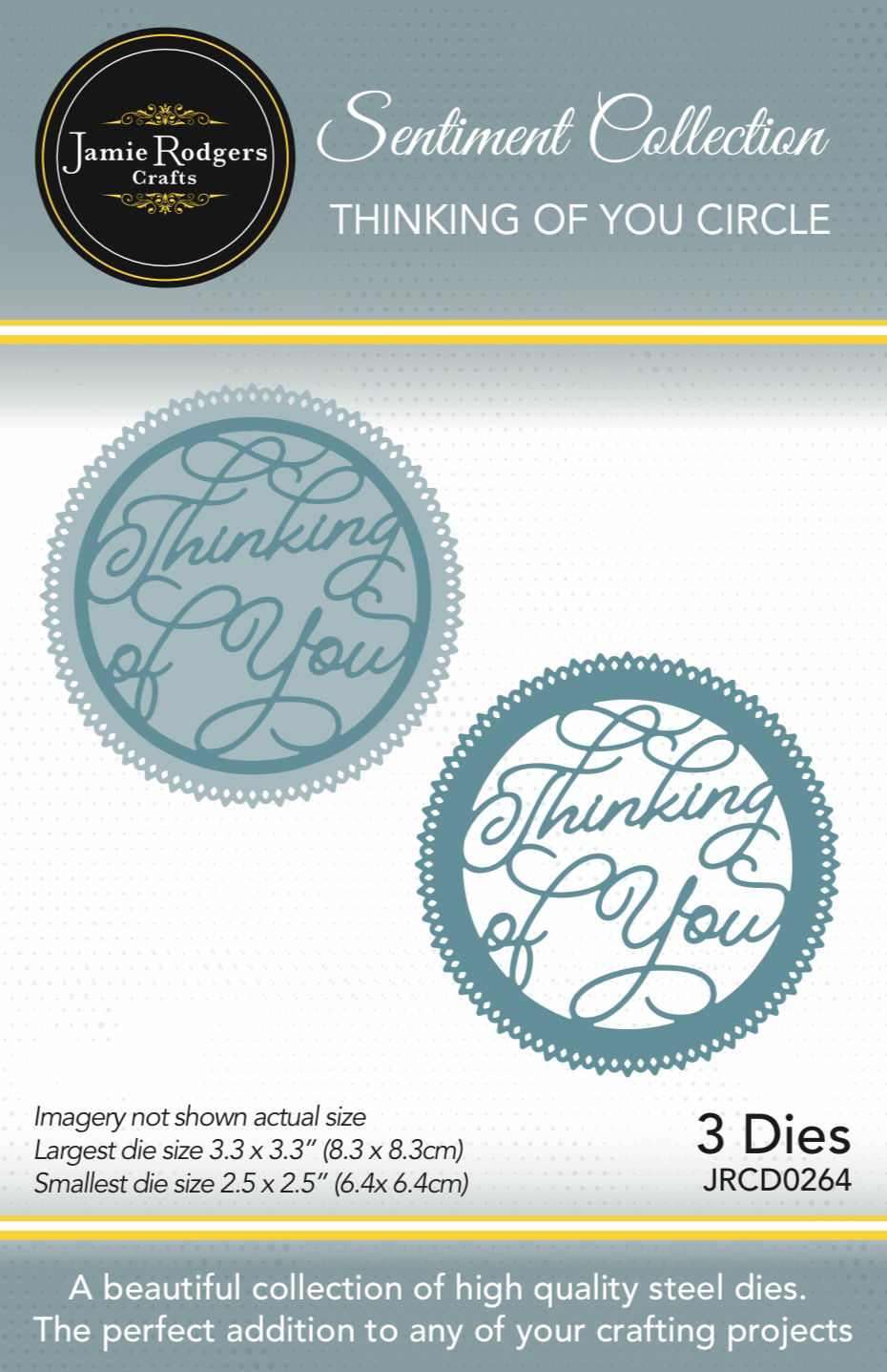 Thinking of You Circle Die Set – Sentiment Collection By Jamie Rodgers Crafts - Craftmania Stock Photo 1