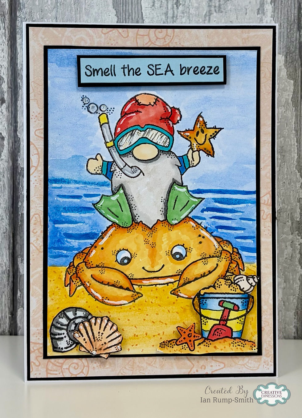 Thumbnail: Woodware Crab Ride A6 Clear Stamp Set By Françoise Read