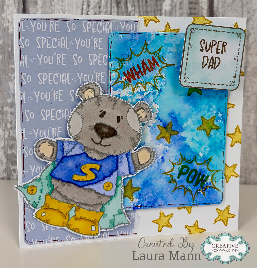 Thumbnail: Woodware Super Bertie A6 Clear Stamp Set By Françoise Read