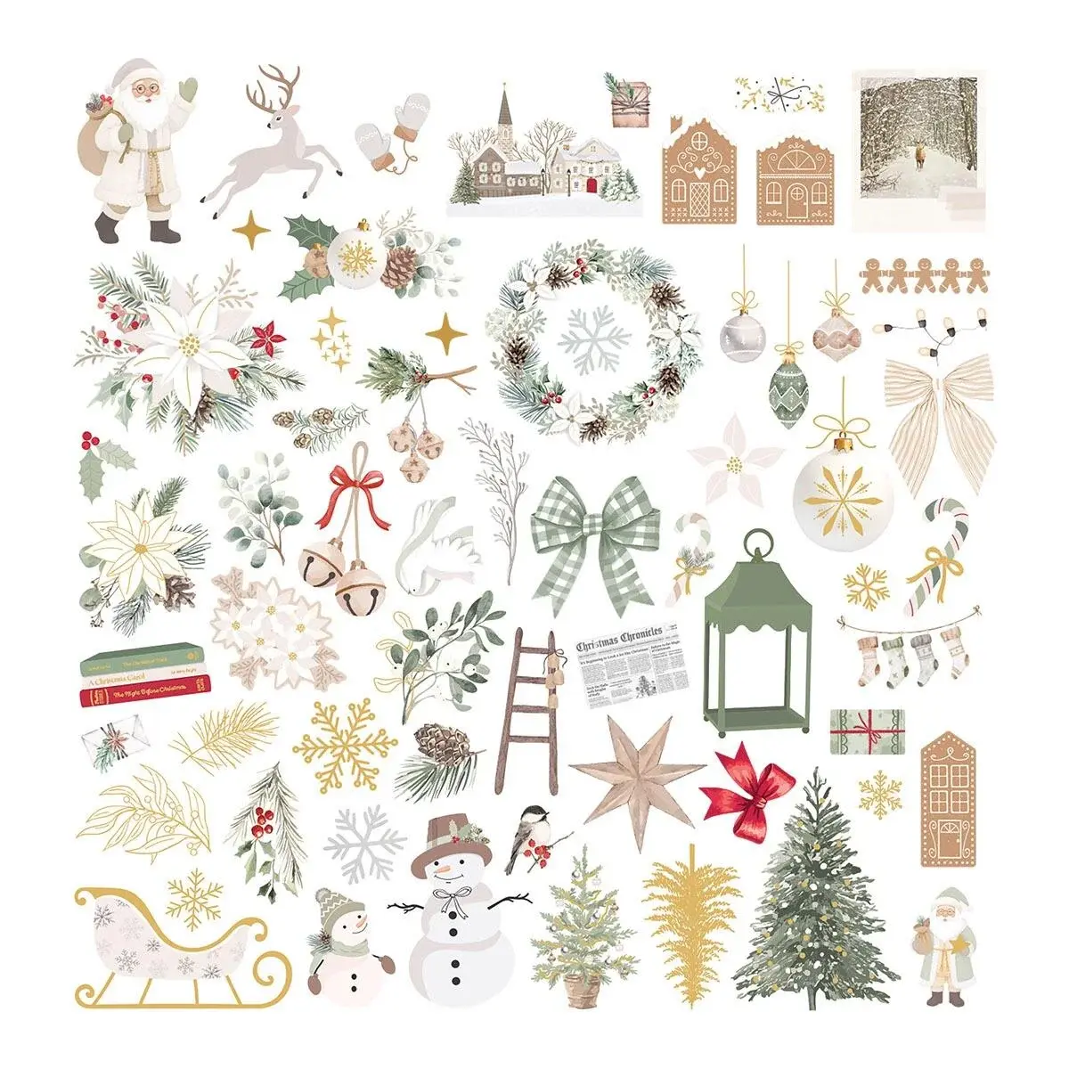 Rosie's Studio Sleigh Bells Ring Cardstock Diecut Ephemera - Spellbinders
