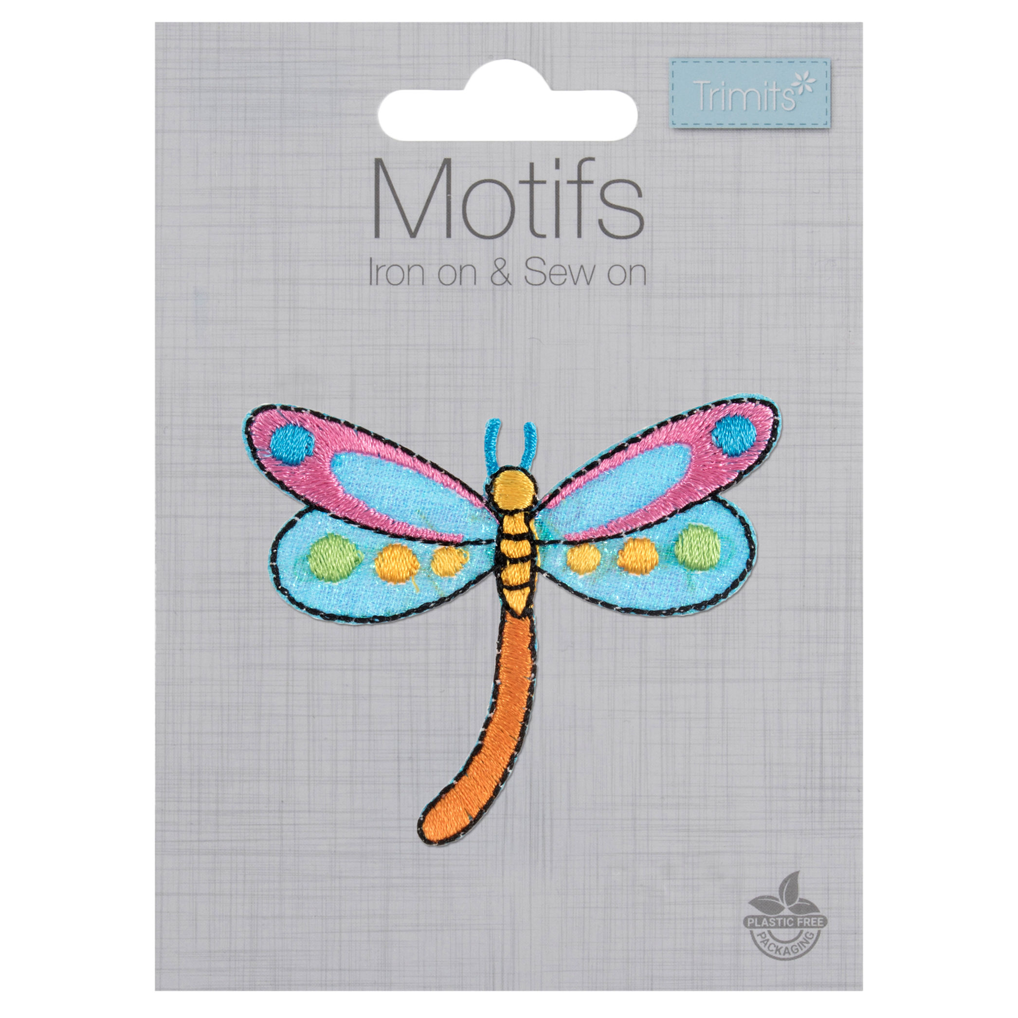 Dragonfly Motif – Iron-On, Sew-On or Stick Patch By Trimits - Craftmania Stock Photo 1