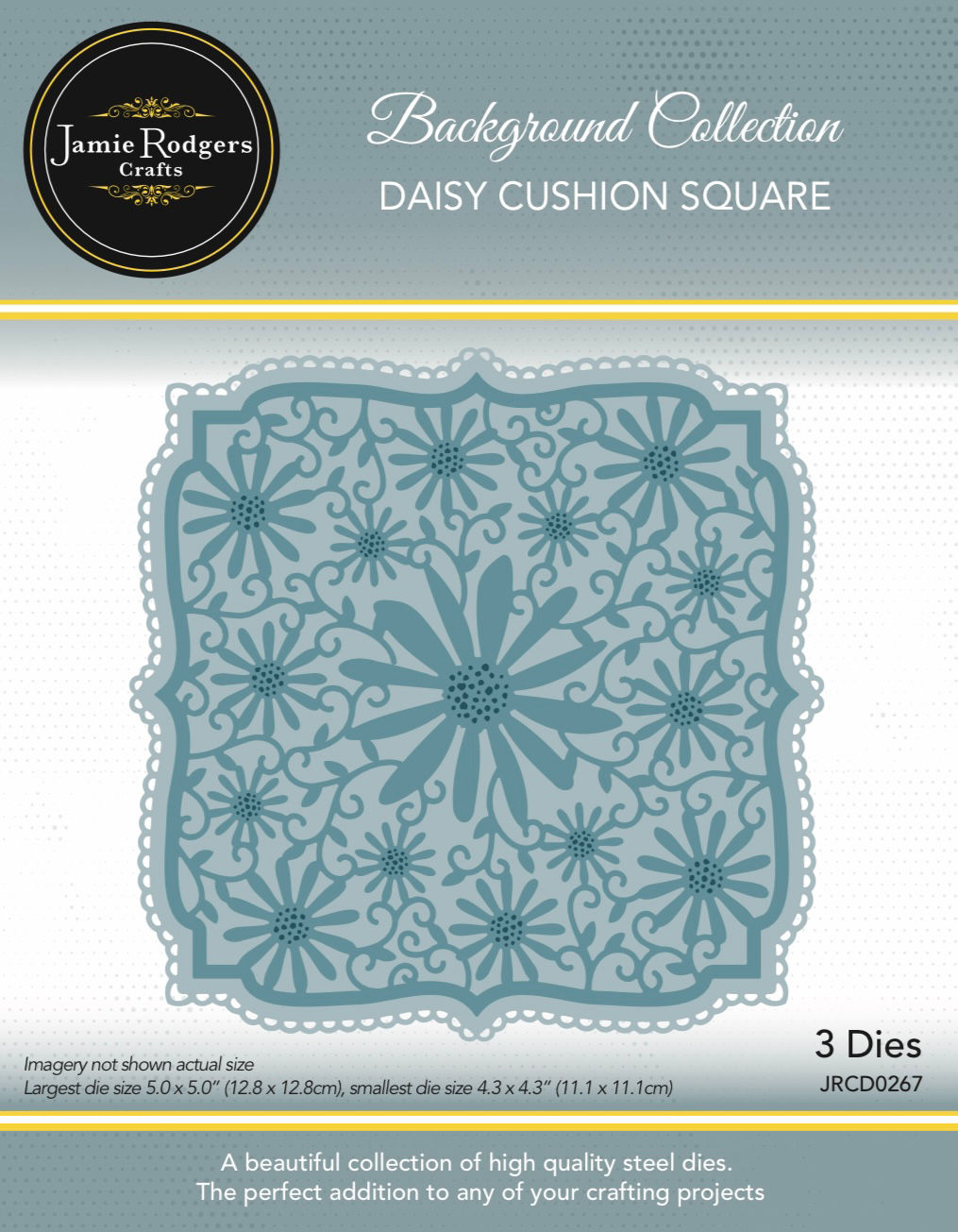 Daisy Cushion Square Die Set – Background Collection By Jamie Rodgers Crafts