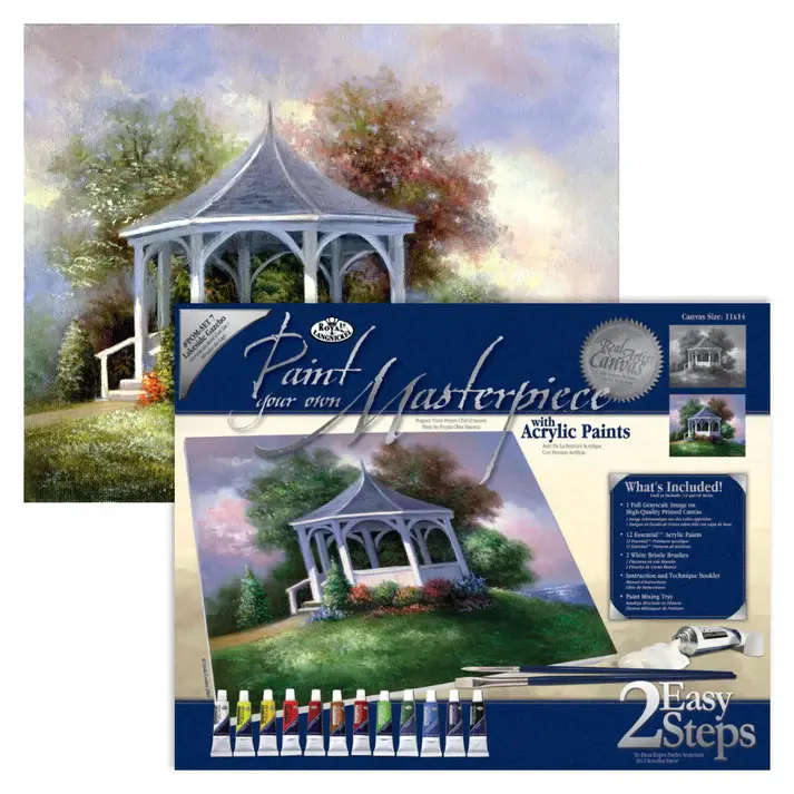 Lakeside Gazebo Paint your own Masterpiece 17pc By Royal & Langkel - Craftmania Stock Photo 1nic
