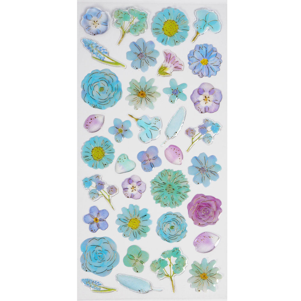 Turquoise & Lilac Flower Stickers by Habico - Craftmania StockPhoto1