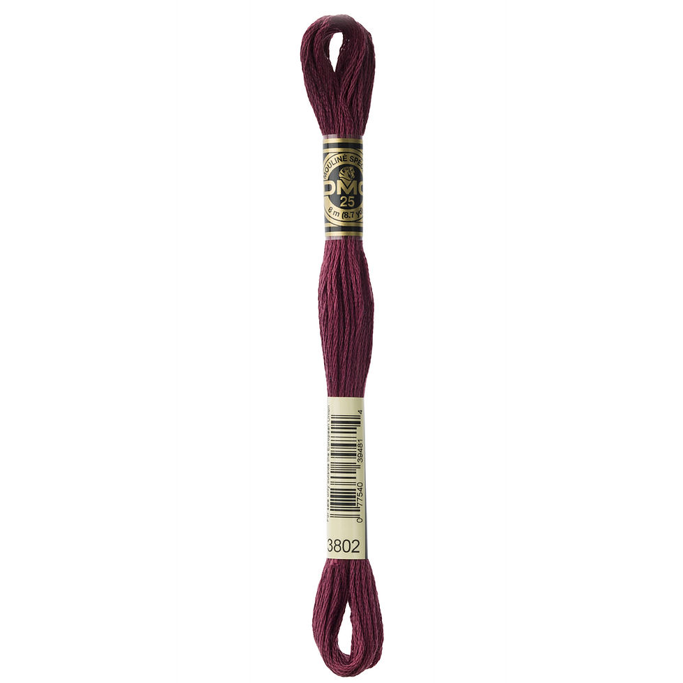 DMC3802 Mouliné Stranded Cotton Embroidery Floss - Craftmania Stock Photo 1