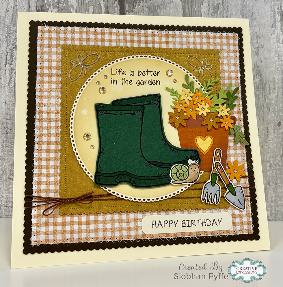 Thumbnail: Woodware Garden Wellies A6 Clear Stamp Set by Françoise Read