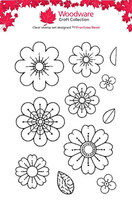 Woodware Blooms A6 Clear Stamp Set By Françoise Read