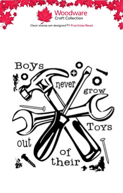 Boys Toys - P6 Clear Stamp Set By Françoise Read For Patch Robin -Woodware - Craftmania Stock Photo 1