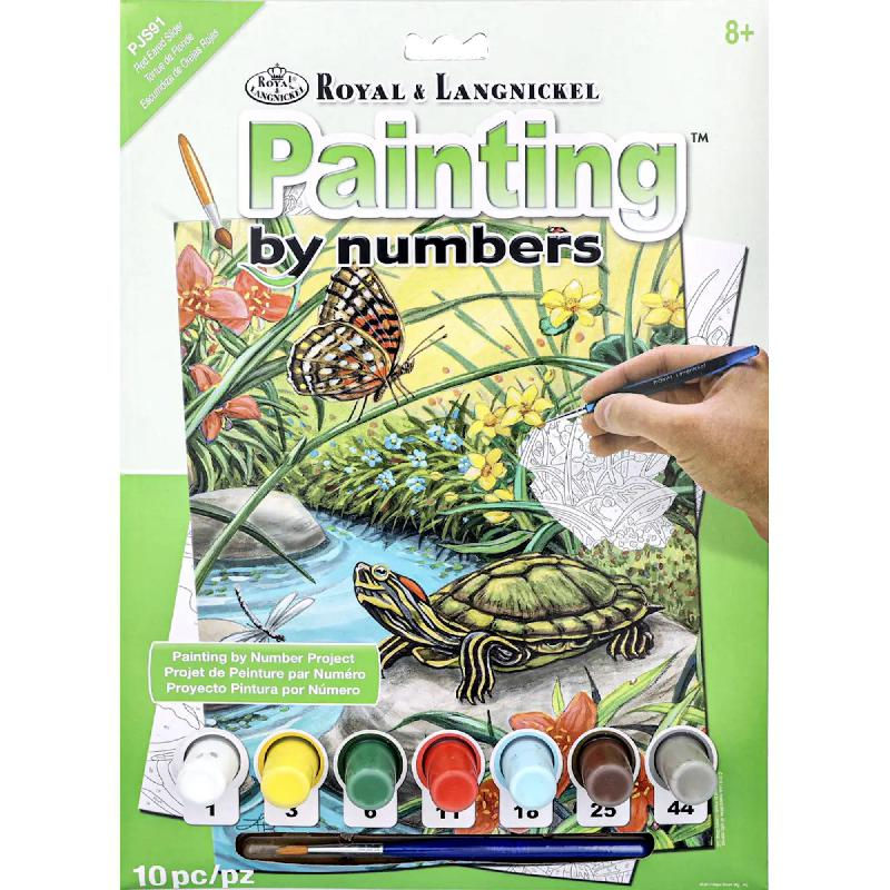 Red Eared Slider Painting By Numbers Junior 10pc By Royal & Langnickel - Craftmania Stock Photo 1