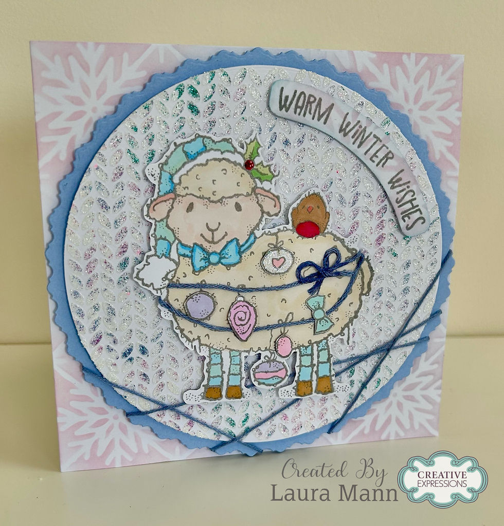 Thumbnail: Woodware 6 x 6" Purl Stitch Stencil by Françoise Read