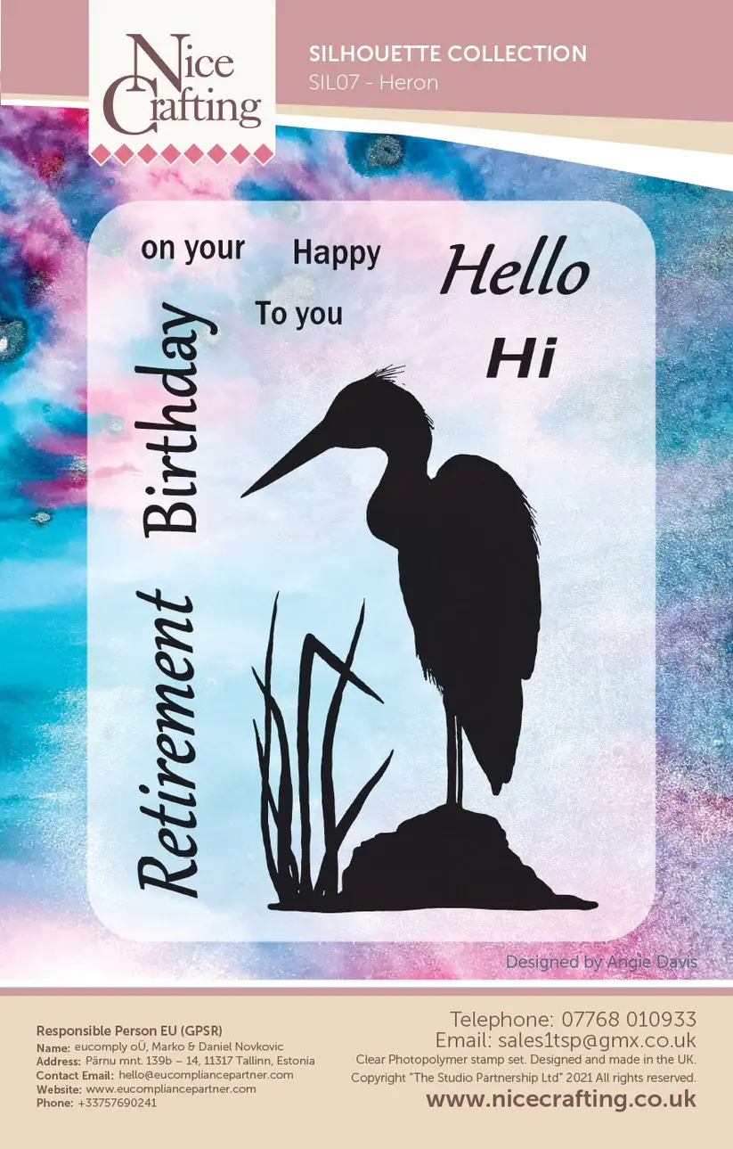 Heron - A6 Clear Stamp Set By Angie Davis for Nice Crafting - Craftmania Stock Photo 1