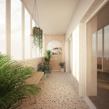 Visualização de arquitetura da remodelação do Apartamento Ofelia Afonso em Lisboa, Portugal, pela Alpha.Viz para o Estúdio Ofélia.