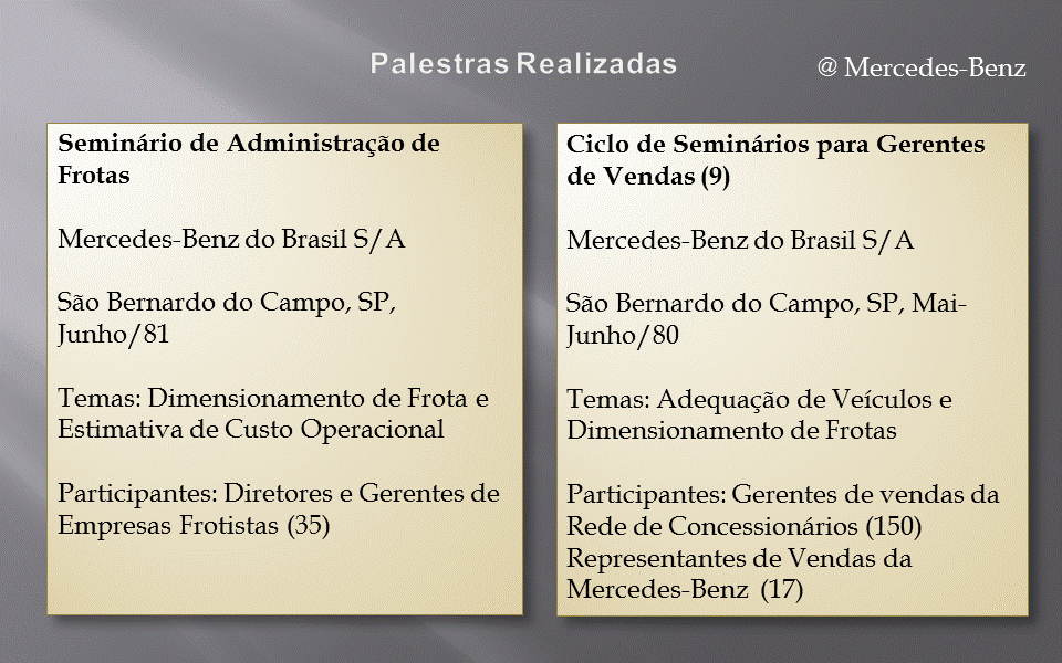Palestras para Clientes e Rede